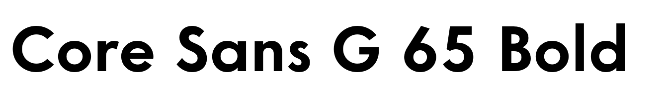 Core Sans G 65 Bold